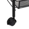 vidaXL 5-Tier Kitchen Trolley Black 18.1"x10.2"x41.3" Iron