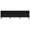 vidaXL TV Cabinet Black Engineered wood, Iron 59.1 x 11.8 x 17.5 in