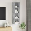 vidaXL Wall-mounted TV Stand Concrete Gray 14.6"x14.6"x56.1" Engineered Wood