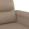 vidaXL Sofa Set Cappuccino Faux leather, metal, textilene, plywood