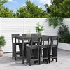 vidaXL Garden Bar Set Grey Solid pine wood