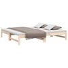 vidaXL Day Bed Natural Wood Solid Pine Wood Double