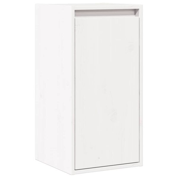 vidaXL Wall Cabinet White Solid pinewood Medium Appealing Design