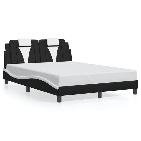 vidaXL Bed Frame Black and White