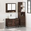 vidaXL Bathroom Furniture Set Brown Oak Engineered Wood, Metal Large
