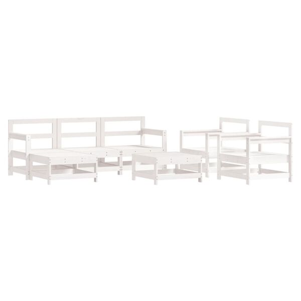 vidaXL Garden Lounge Set White, Anthracite