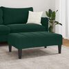 vidaXL Footstool Dark Green Velvet, Plywood, Plastic Compact Simple