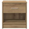 vidaXL Bedside Cabinet Set of 2 Artisan Oak Engineered wood Compact