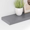 vidaXL Wall Shelf Grey Honeycomb MDF and metal 47.2x9.3x1.5 in