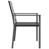 vidaXL Garden Chair Set of 2 Black PE rattan, powder-coated steel