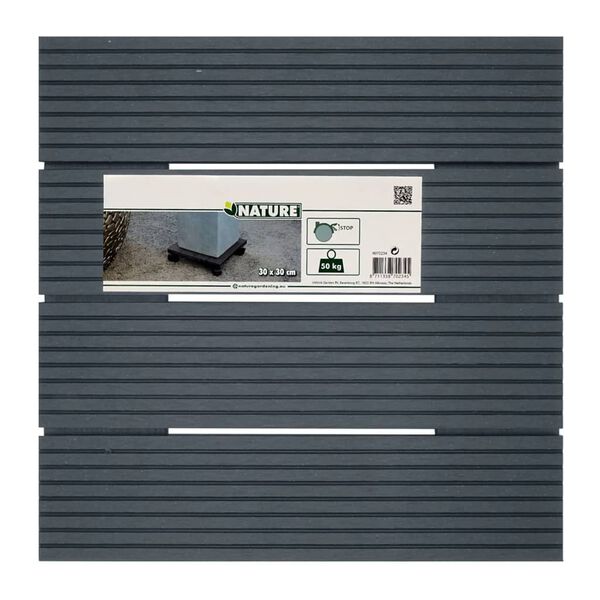 Nature Plant Trolley Anthracite Wood Plastic Composite 12x12 in