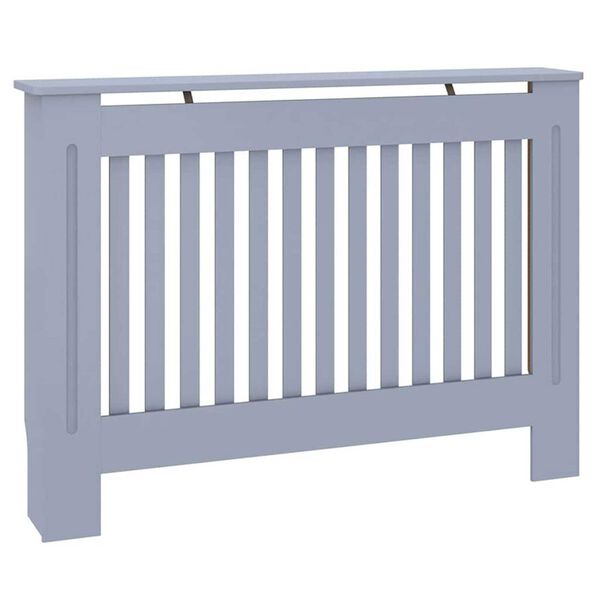 vidaXL Radiator Cover 2 pcs Grey 44.09 x 7.48 x 32.09 in