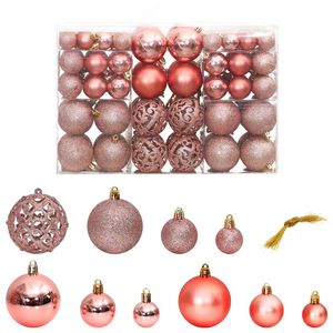 vidaXL Christmas Bauble Set of 100 Pink and Rose Polystyrene (PS)