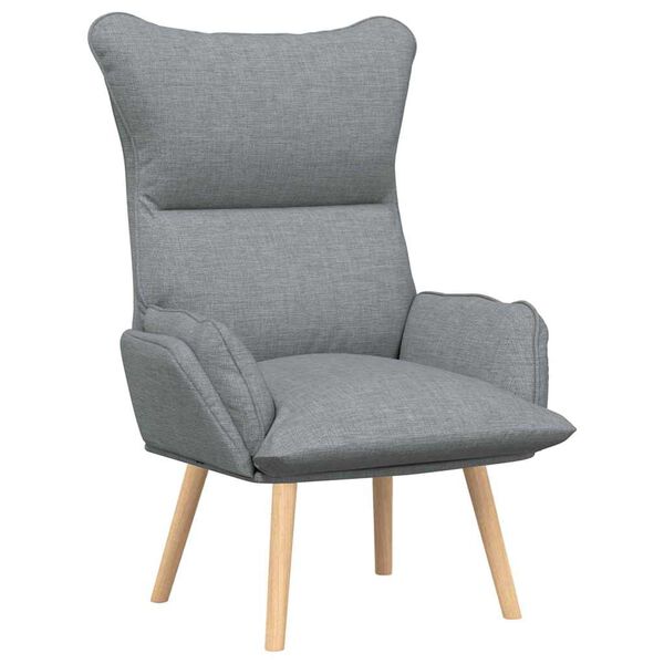 vidaXL Armchair Light Grey 27.17 x 29.13 x 36.61 in Fabric