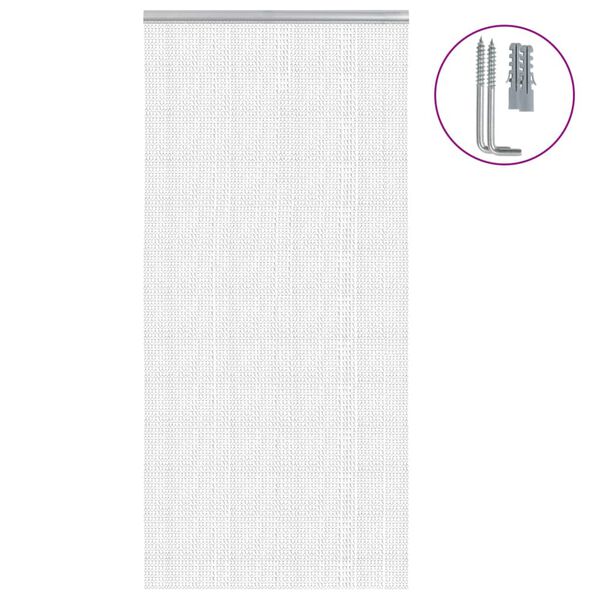 vidaXL Chain Door Fly Screen 39.4x89.0" Aluminium