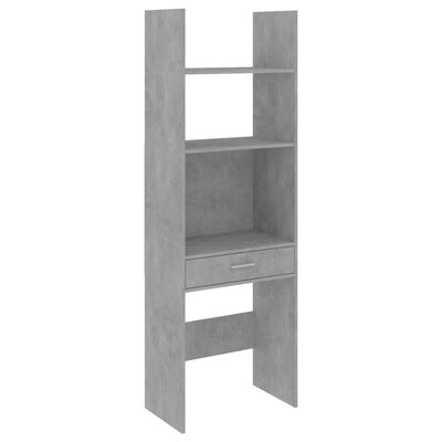 vidaXL 4 Piece Book Cabinet Set Concrete Gray Engineered Wood