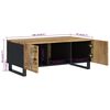 vidaXL Coffee Table Natural wood with black legs
