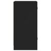 vidaXL Side Cabinet with Glass Doors Black 13.8"x14.6"x29.7"