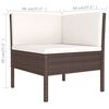 vidaXL Garden Lounge Set Brown and Cream White