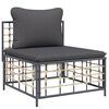 vidaXL Garden Lounge Set Anthracite Poly rattan Large Modular