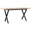 vidaXL Coffee Table Natural wood and black
