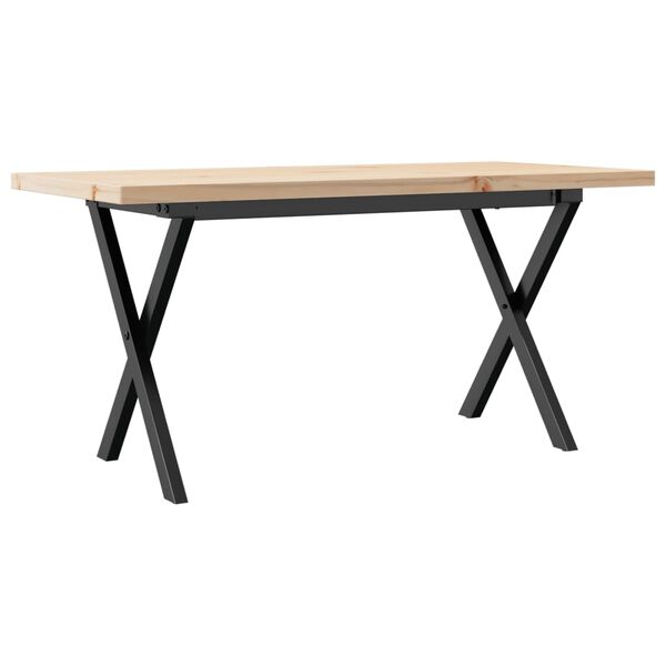 vidaXL Coffee Table Natural wood and black