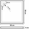 vidaXL Square ABS Shower Base Tray 35.4"x35.4"