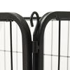 vidaXL Dog Playpen Black Powder-coated steel 36.0x23.2x24.0 in Foldable