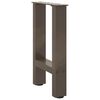 vidaXL Coffee Table Legs Set of 2 Natural Steel Steel Medium