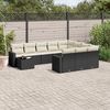 vidaXL Garden Sofa Set Black, Cream White