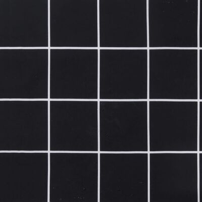 vidaXL Bench Cushion Black Check Pattern 70.9"x19.7"x2.8" Fabric