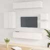 vidaXL TV Cabinet Set Set of 8 White Engineered wood Set of 8 Pieces