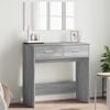 vidaXL Dressing Table Gray Sonoma Engineered Wood, Glass Medium