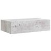 vidaXL Drawer Shelf Set of 2 Concrete Gray MDF, Metal Compact