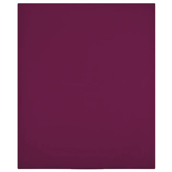 vidaXL Jersey Fitted Sheet Bordeaux 100% cotton 70.9 x 78.7 in Bedding