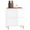 vidaXL Sideboard High gloss white Engineered wood Medium Storage