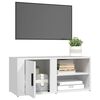 vidaXL TV Cabinet Set of 2 White Engineered Wood Medium TV Cabinet