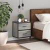 vidaXL Wall-mounted Bedside Cabinet Grey Sonoma Engineered wood, Metal