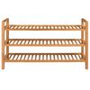vidaXL Shoe Rack Solid Oak Brown Solid Oak Wood Large Shoe Rack