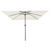 vidaXL Garden Parasol White and Black 295 x 295 x 245 cm