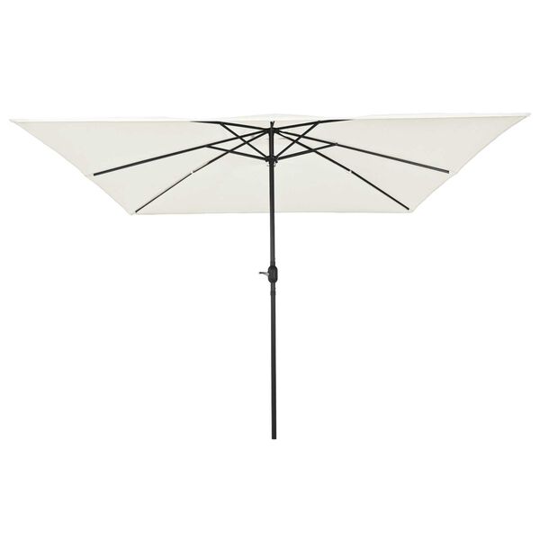 vidaXL Garden Parasol White and Black 295 x 295 x 245 cm