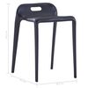 vidaXL Stool Set of 4 Black Polypropylene Compact size Stackable