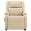 vidaXL Massage Chair Cream Polyester fabric and metal Medium
