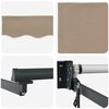 vidaXL Retractable Awning Beige 157.48" x 118.11" Polyester