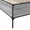 vidaXL Bed Frame Grey Sonoma Engineered wood, metal, plywood Small Single