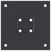 vidaXL Post Bases Square 4 pcs Anthracite 2.01x2.01" Powder-coated Steel