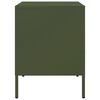 vidaXL Bedside Cabinet Set of 2 Olive Green Cold-rolled Steel Standard
