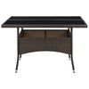vidaXL Dining Table Brown PE rattan Medium Durable Dining Table