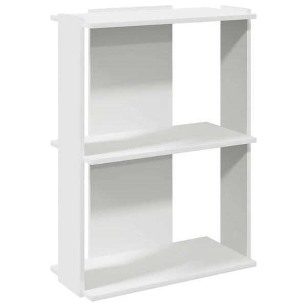 vidaXL Bookcase White Engineered Wood 23.6x11.8x31.5 in Bookcase
