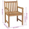 vidaXL Garden Chair Set of 2 Teak Teak Wood Standard Durable